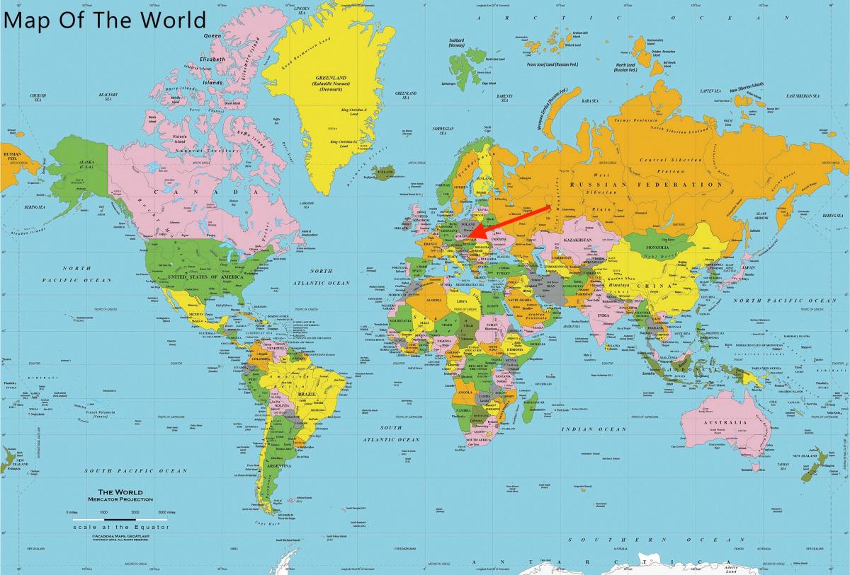 Ubicación de la República Checa (Checoslovaquia) en el mapa mundial